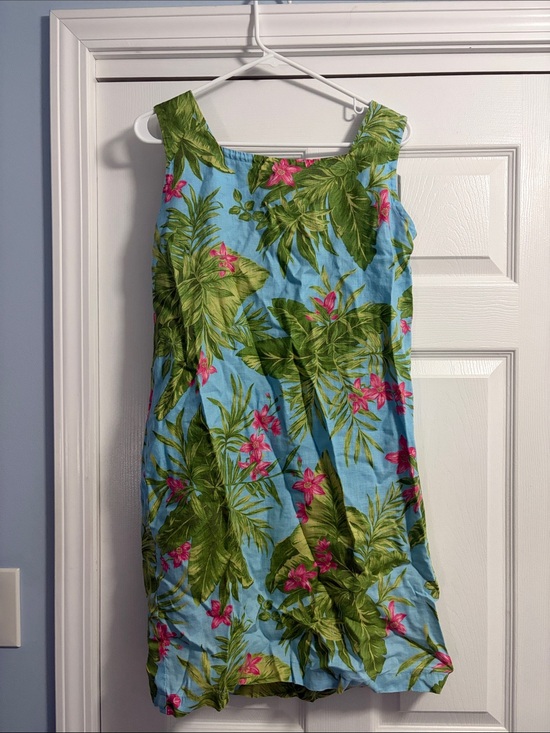 Jones New York Dresses & Skirts - Jones New York Tropical Midi Dress - Light Blue, Green & Pink